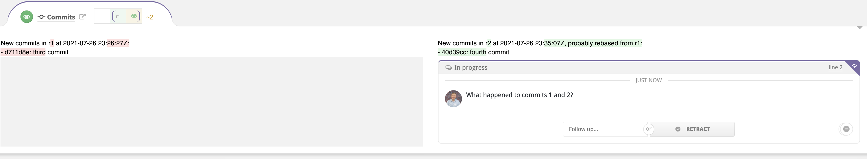 reviewable commit review