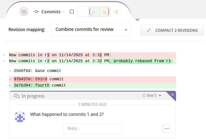 reviewable commit review