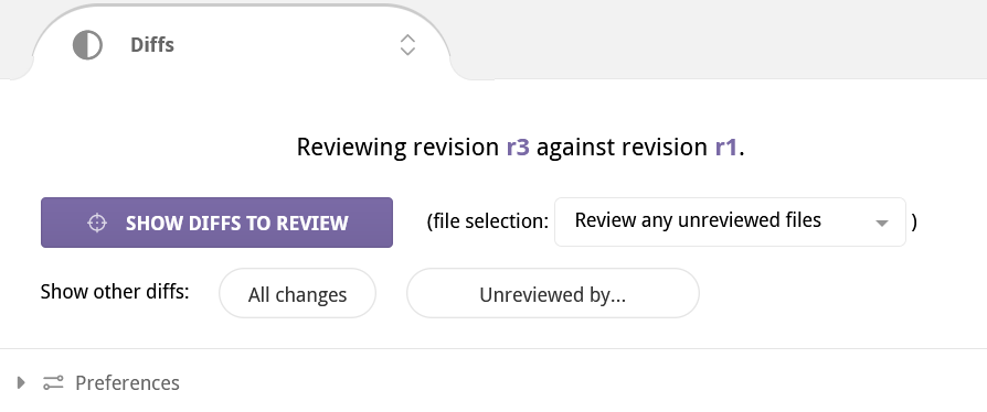 reviewable diff controls