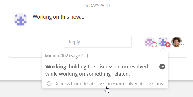reviewable dismissing user