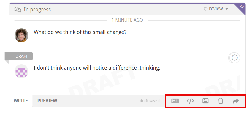 reviewable send messages immediately
