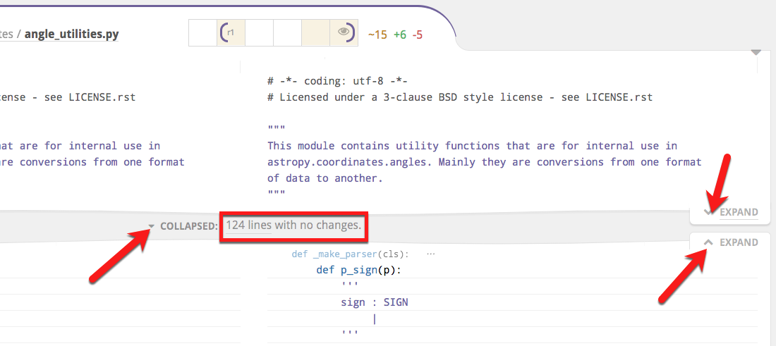reviewable fill diffs expanding collapsing