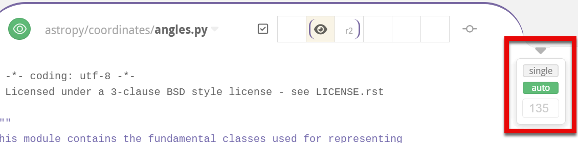 reviewable fill diffs width control