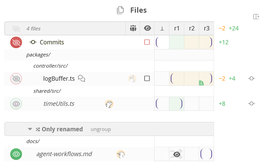 reviewable file matrix