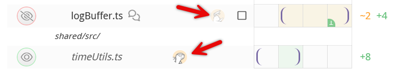 reviewable file matrix user avatars