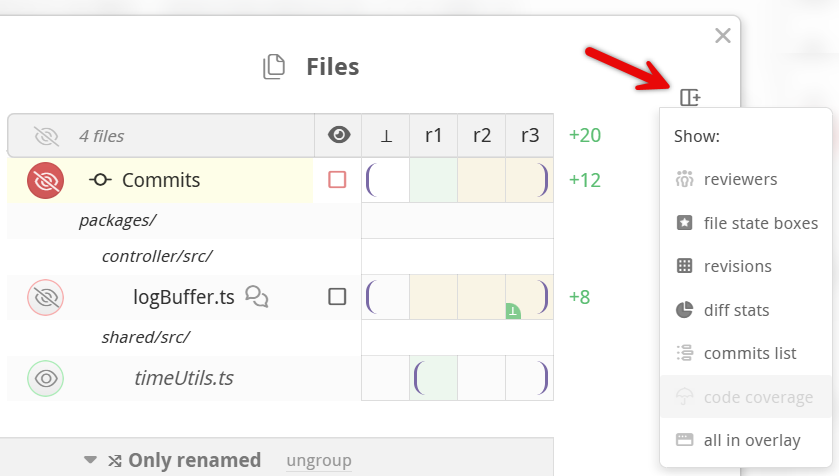 reviewable file matrix options