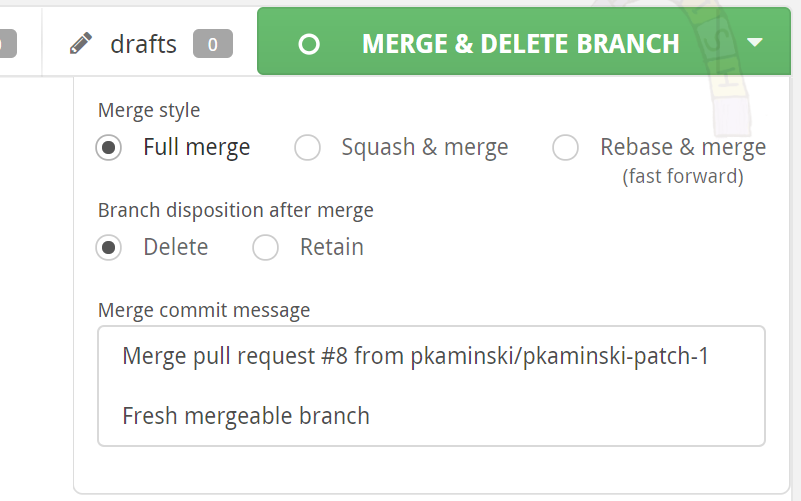 merge options