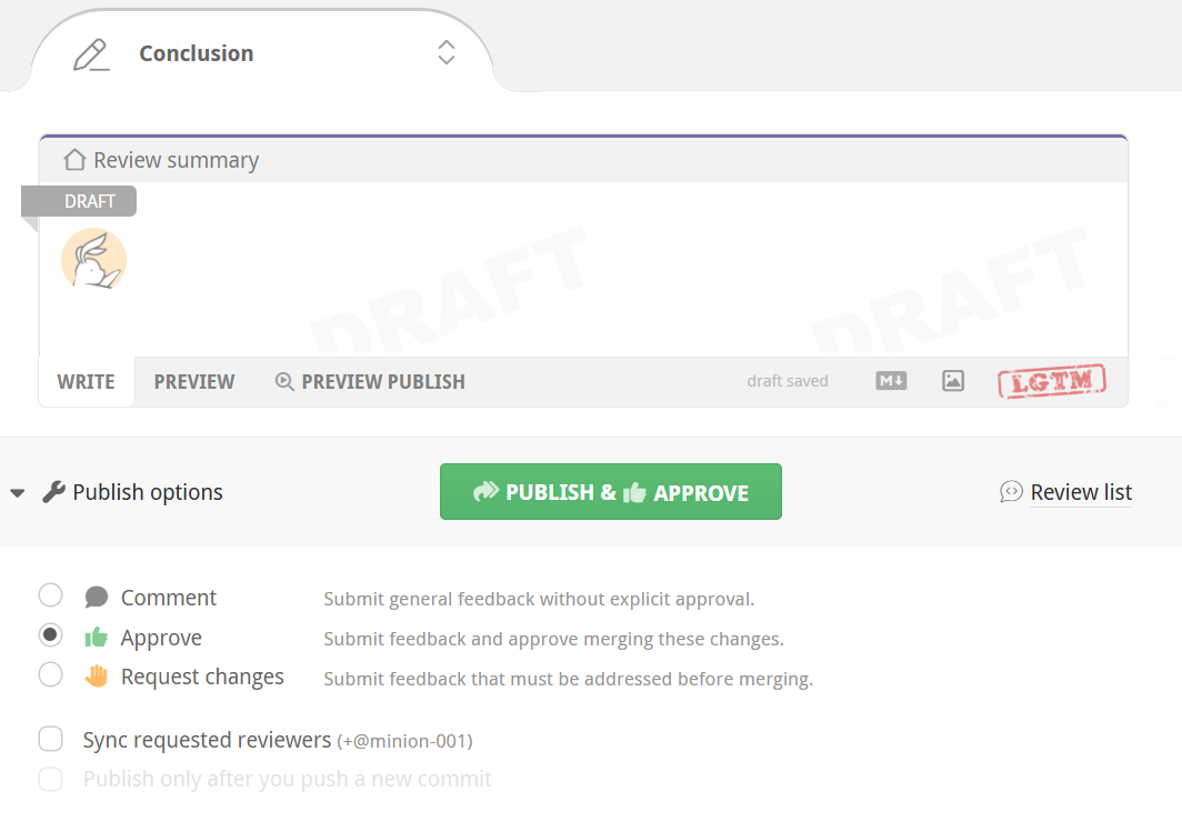 reviewable set the approval level