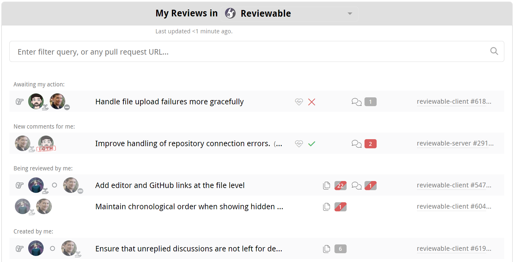 reviewable reviews list