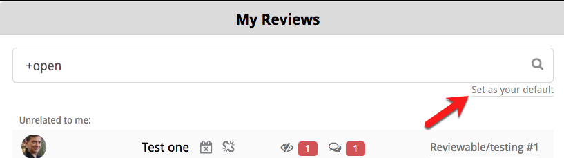 reviewable filter field