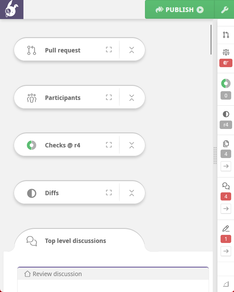 reviewable top toolbar right