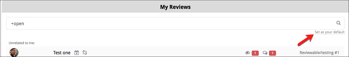 reviewable filter field